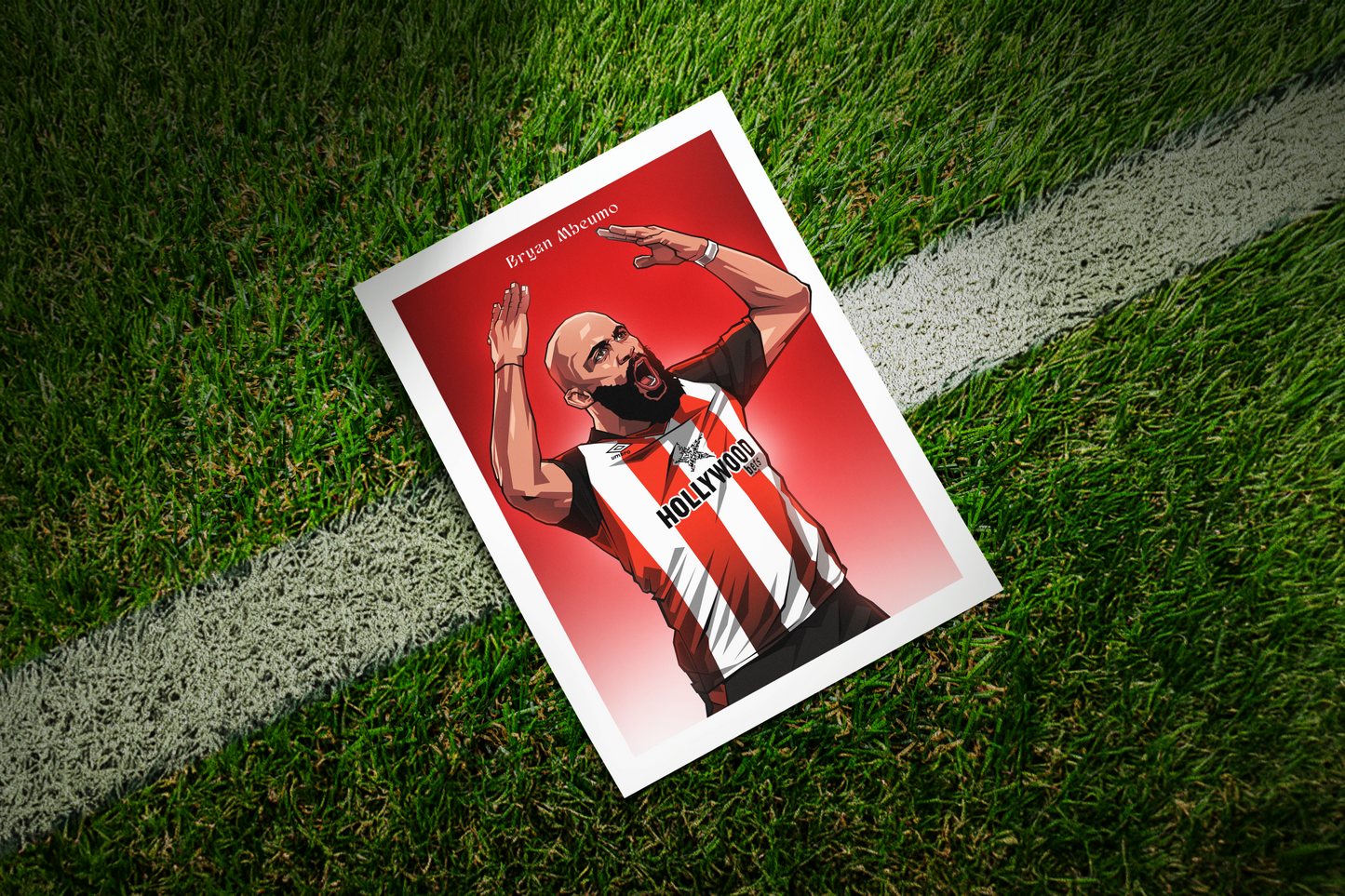 Bryan Mbeumo Gradient Art Print