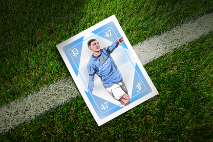 Phil Foden Playing Card Art Print