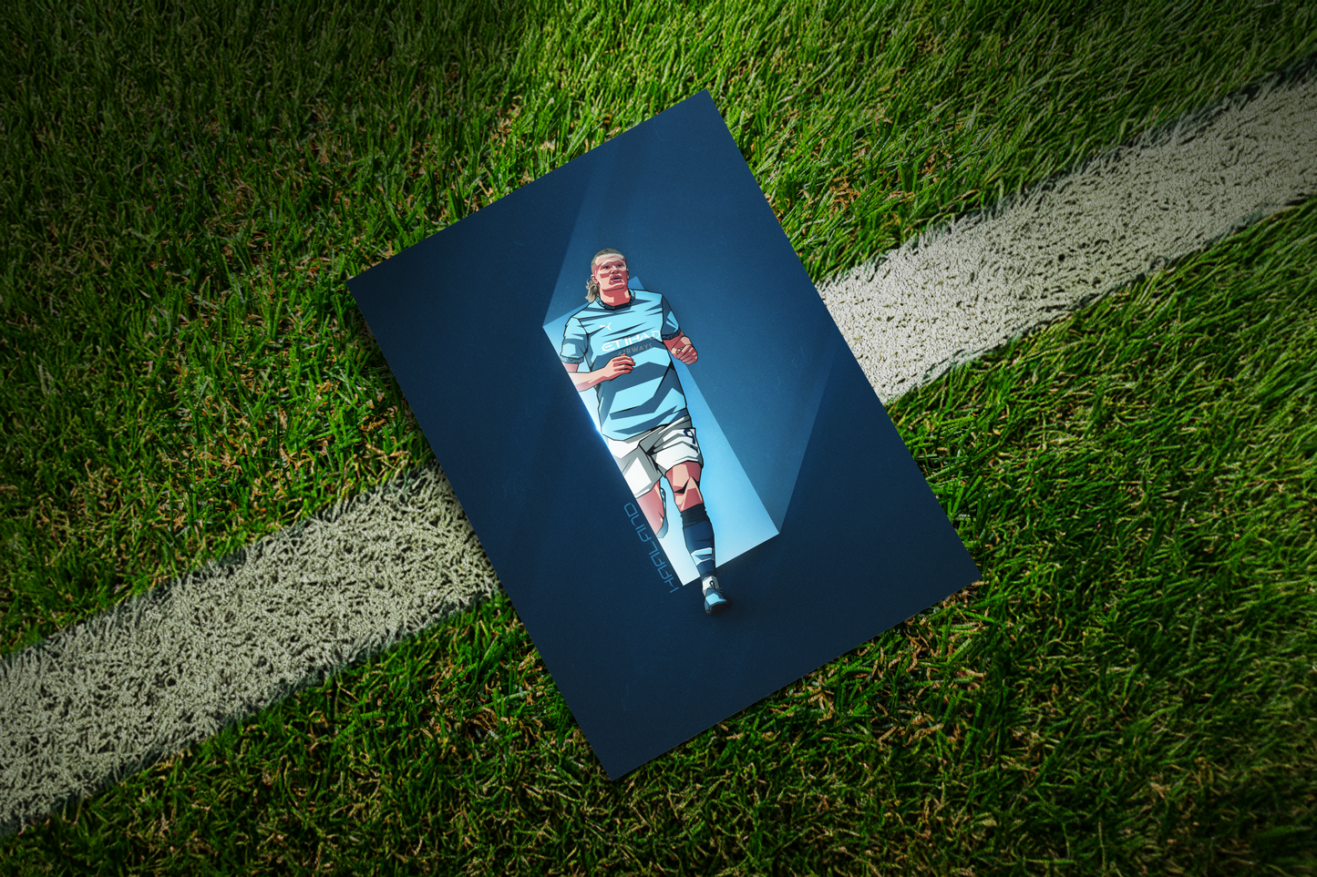 Erling Haaland Light Leak Art Print