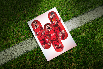 Luis Díaz, Mohamed Salah & Virgil Van Dijk Trio Tubes Art Print