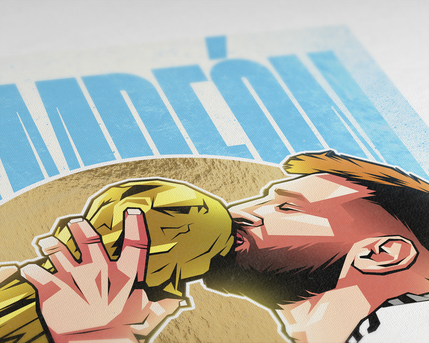 Lionel Messi Limited Edition Gold Foil Golden Art Print