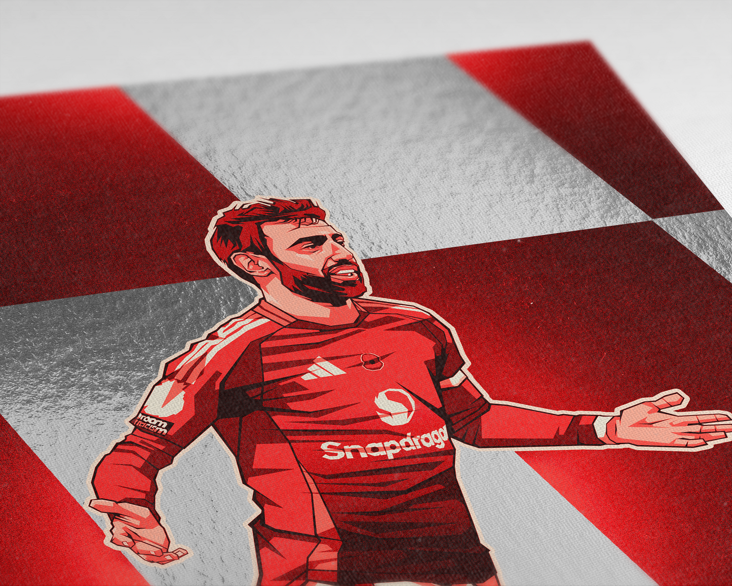 Bruno Fernandes Special Edition Silver Foil Sections Art Print