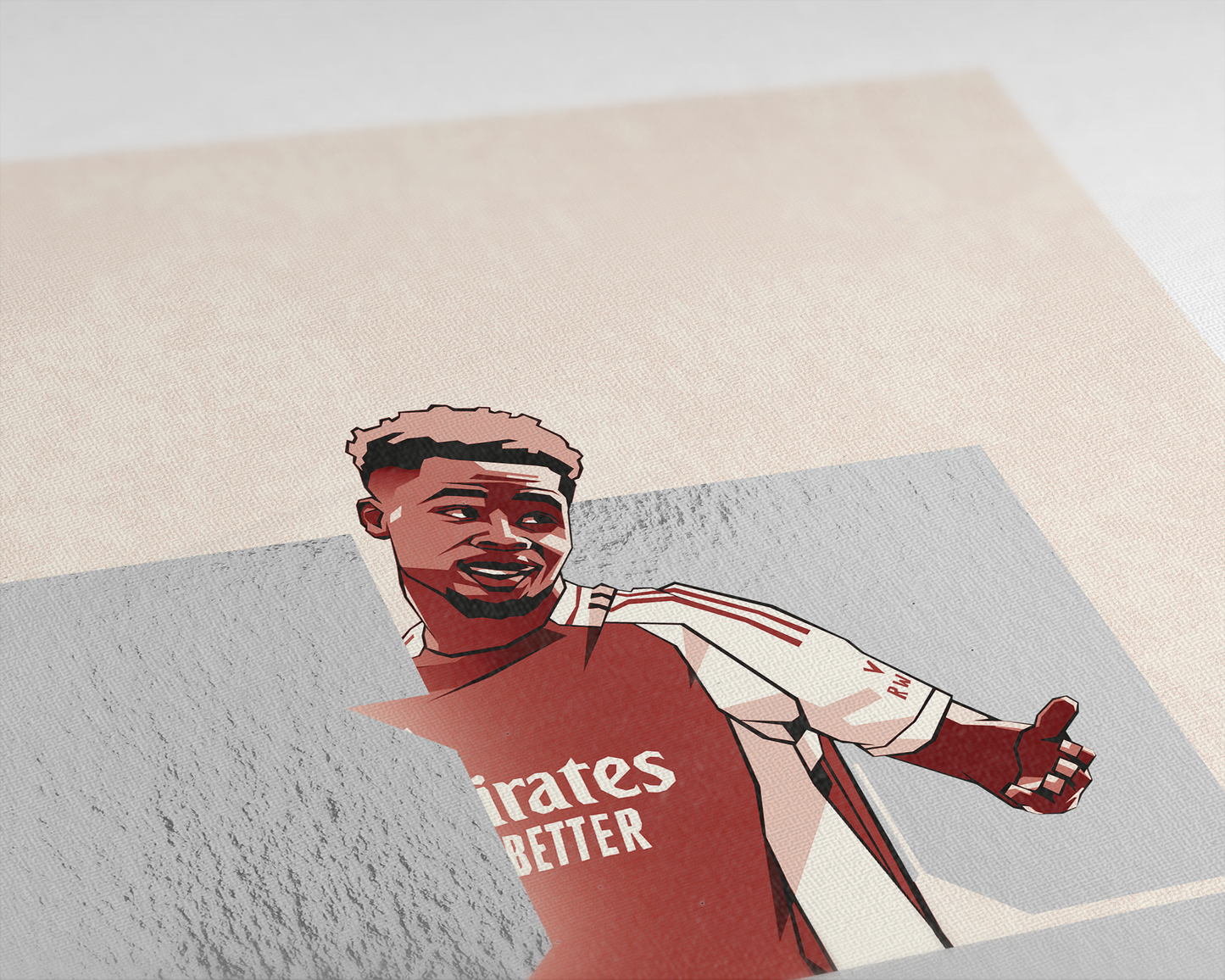 Bukayo Saka Special Edition Silver Foil Blocks Art Print