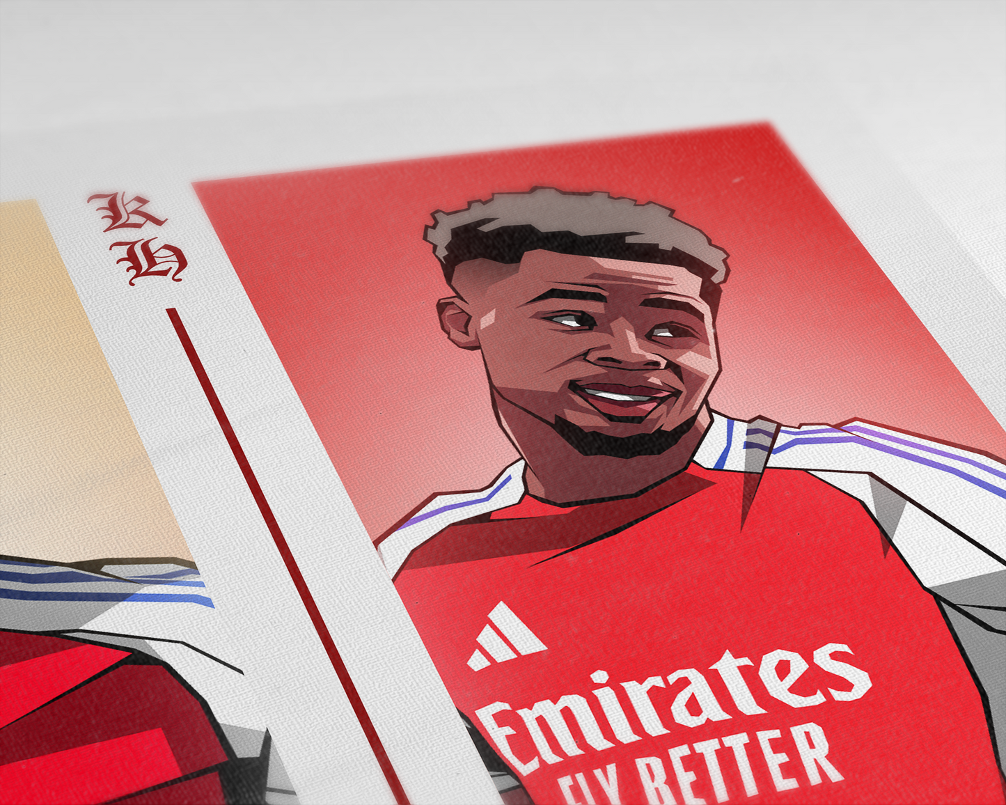 Kai Havertz & Bukayo Saka Duo Perpendicular Art Print
