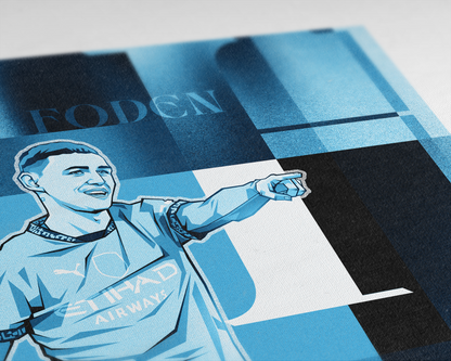 Phil Foden Collage Art Print