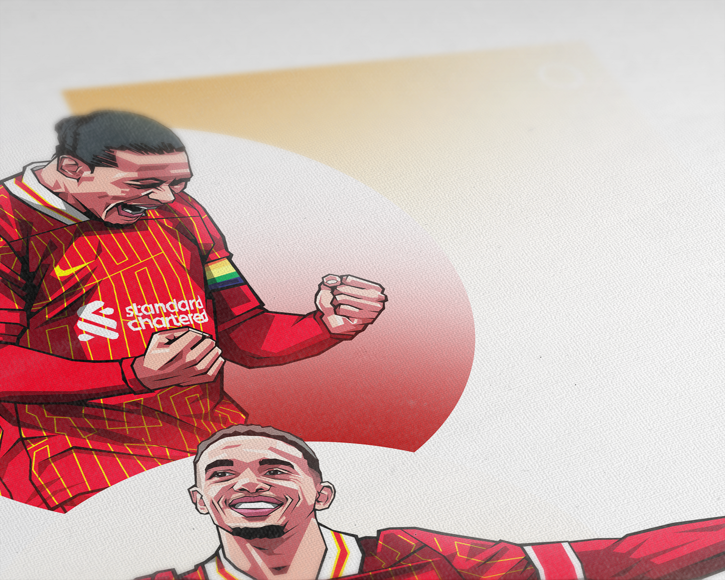 Trent Alexander-Arnold, Mohamed Salah & Virgil Van Dijk Trio Spheres Art Print
