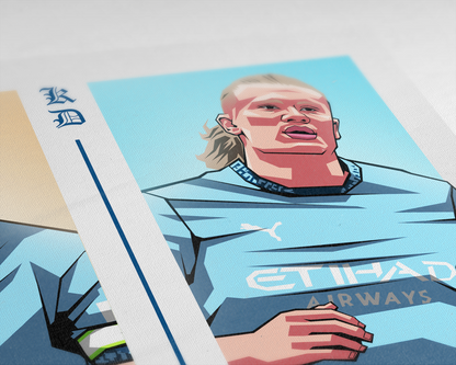 Kevin De Bruyne & Erling Haaland Duo Perpendicular Art Print
