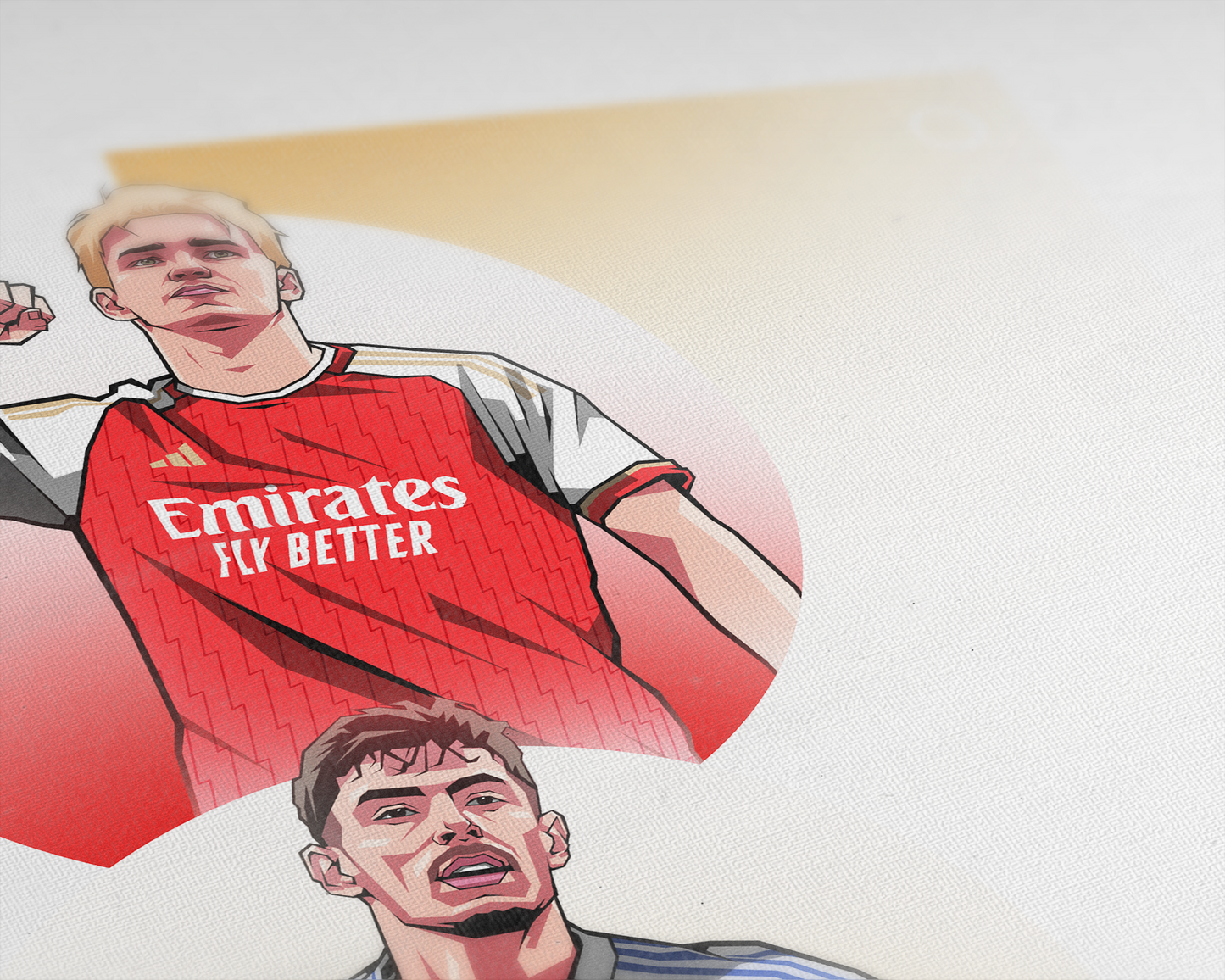 Martin Ødegaard, Bukayo Saka & Kai Havertz Trio Spheres Art Print