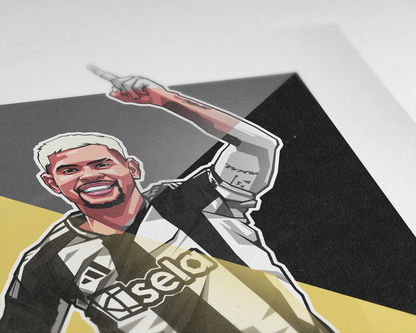 Bruno Guimarães Geometric Art Print