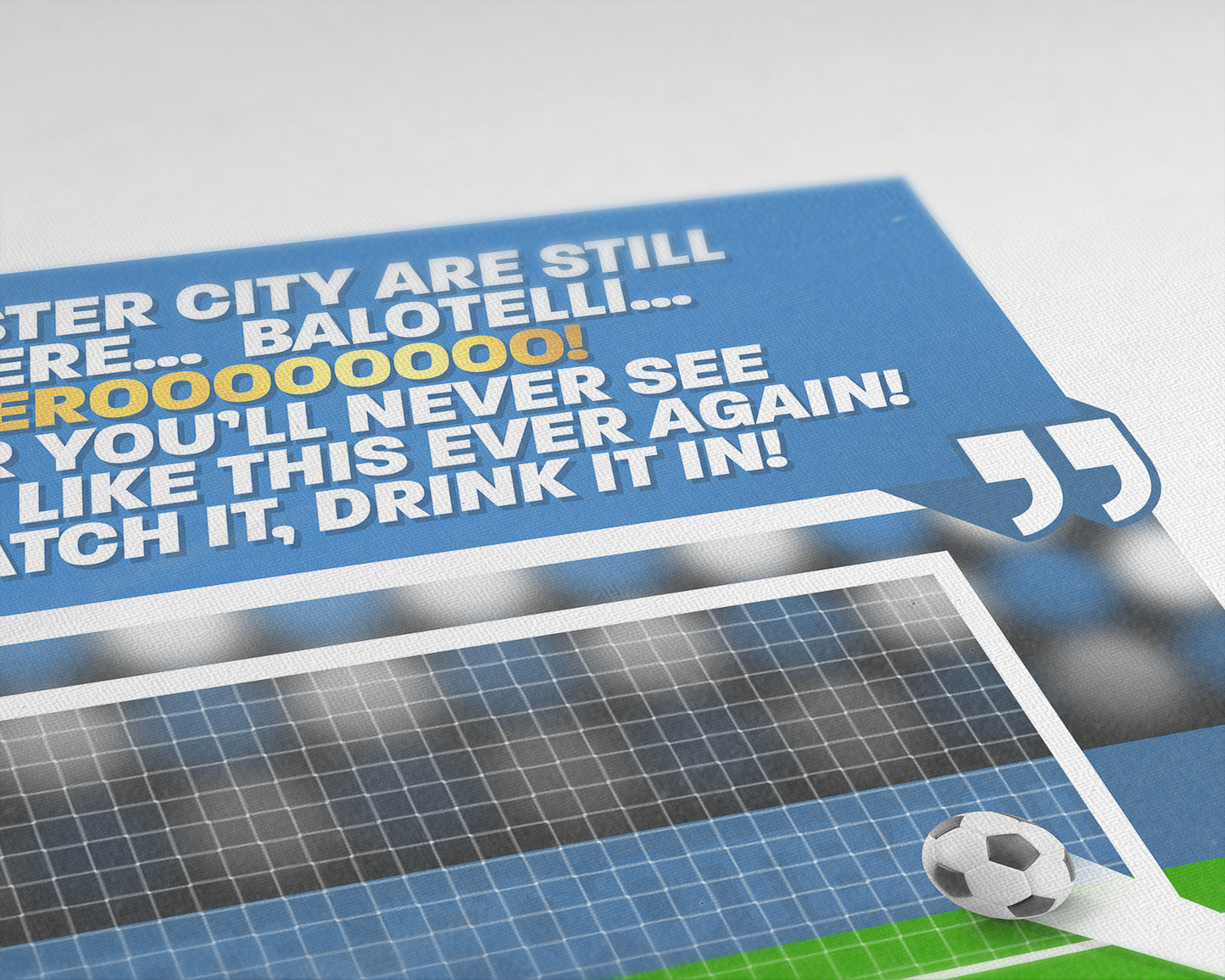 Sergio Agüero GOAL vs QPR | Art Print | 2011/12 Premier League Champions | Manchester City