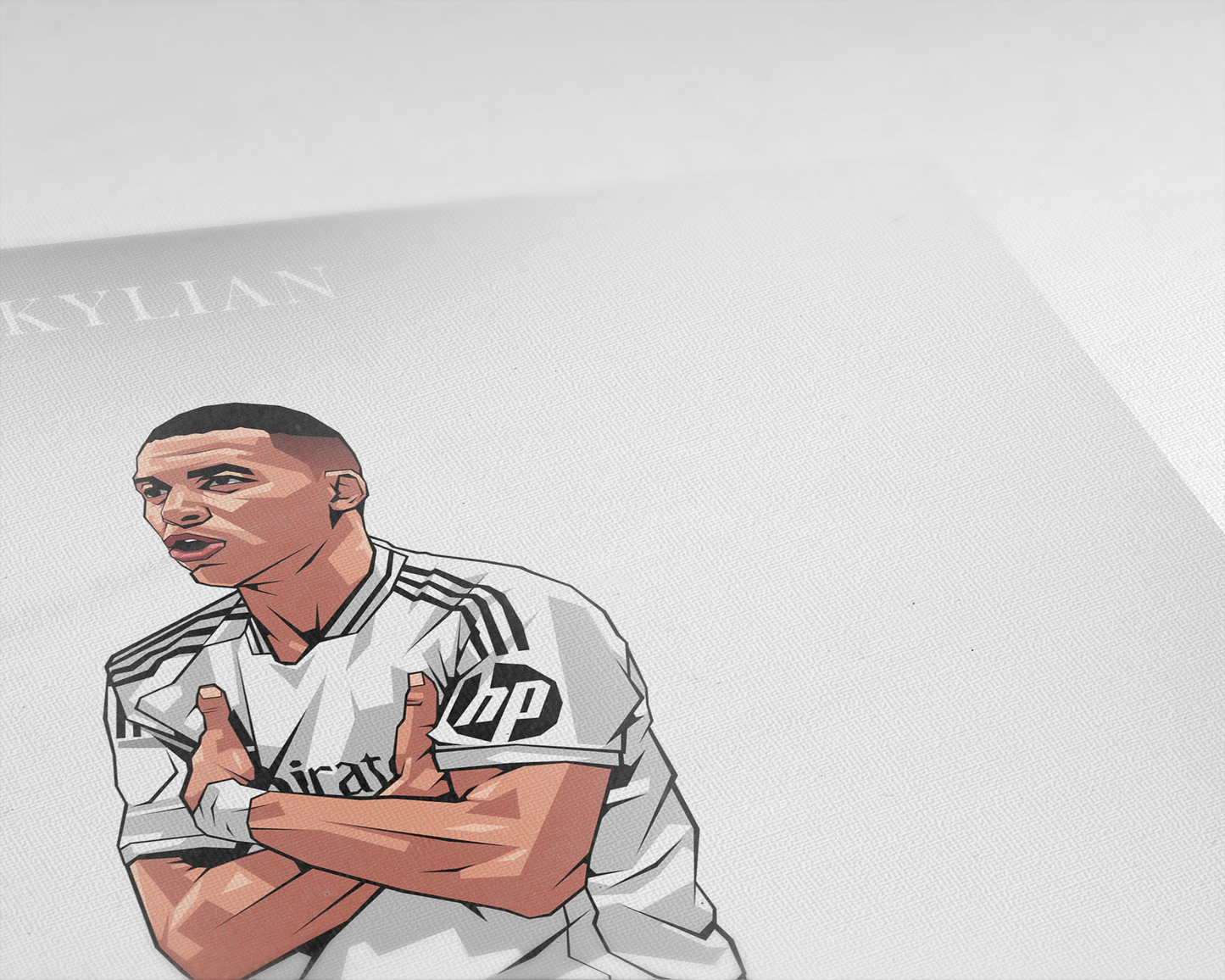 Kylian Mbappé Clean Art Print