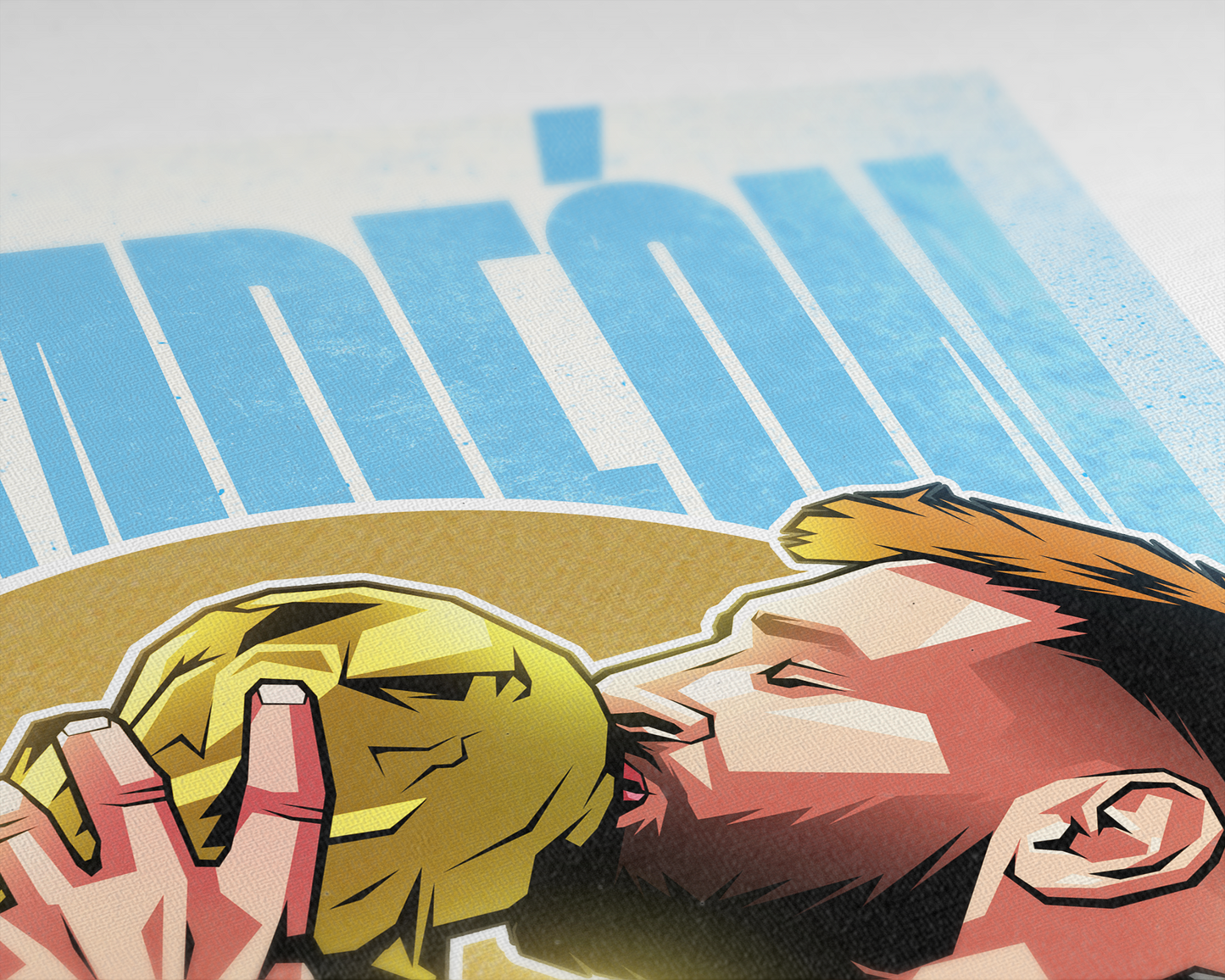 Lionel Messi Golden Art Print