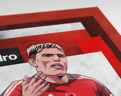 Alejandro Garnacho Mosaic Art Print