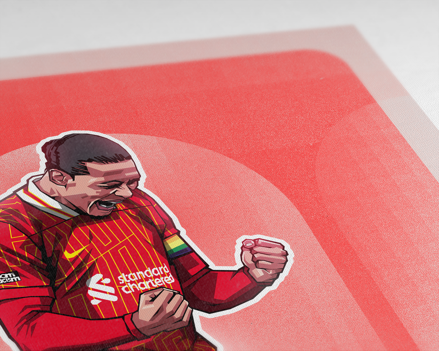 Virgil Van Dijk Rounded Art Print