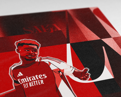Bukayo Saka Collage Art Print