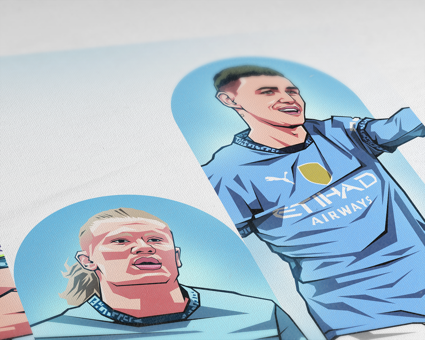 Kevin De Bruyne, Erling Haaland & Phil Foden Trio Tubes Art Print