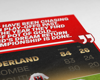 Sunderland 21/22 Team Lineup Art Print