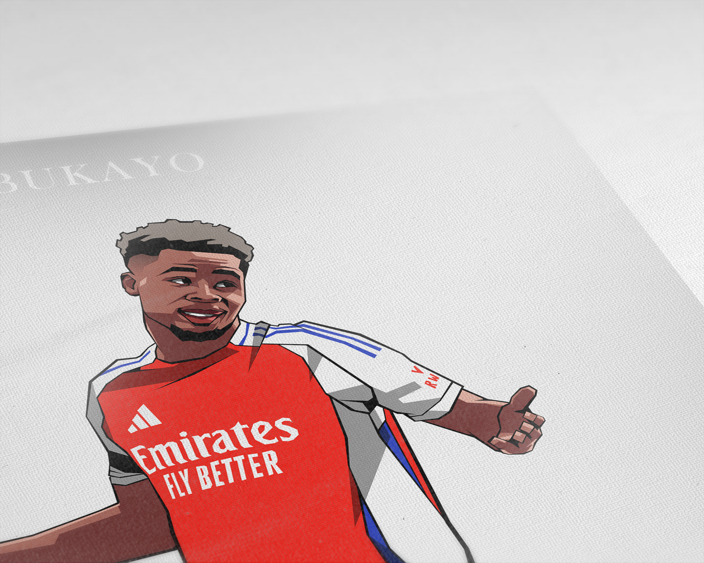Bukayo Saka Clean Art Print