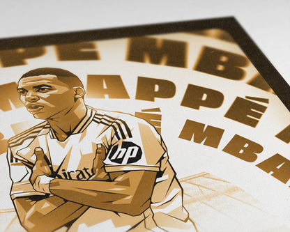 Kylian Mbappé Radial Art Print