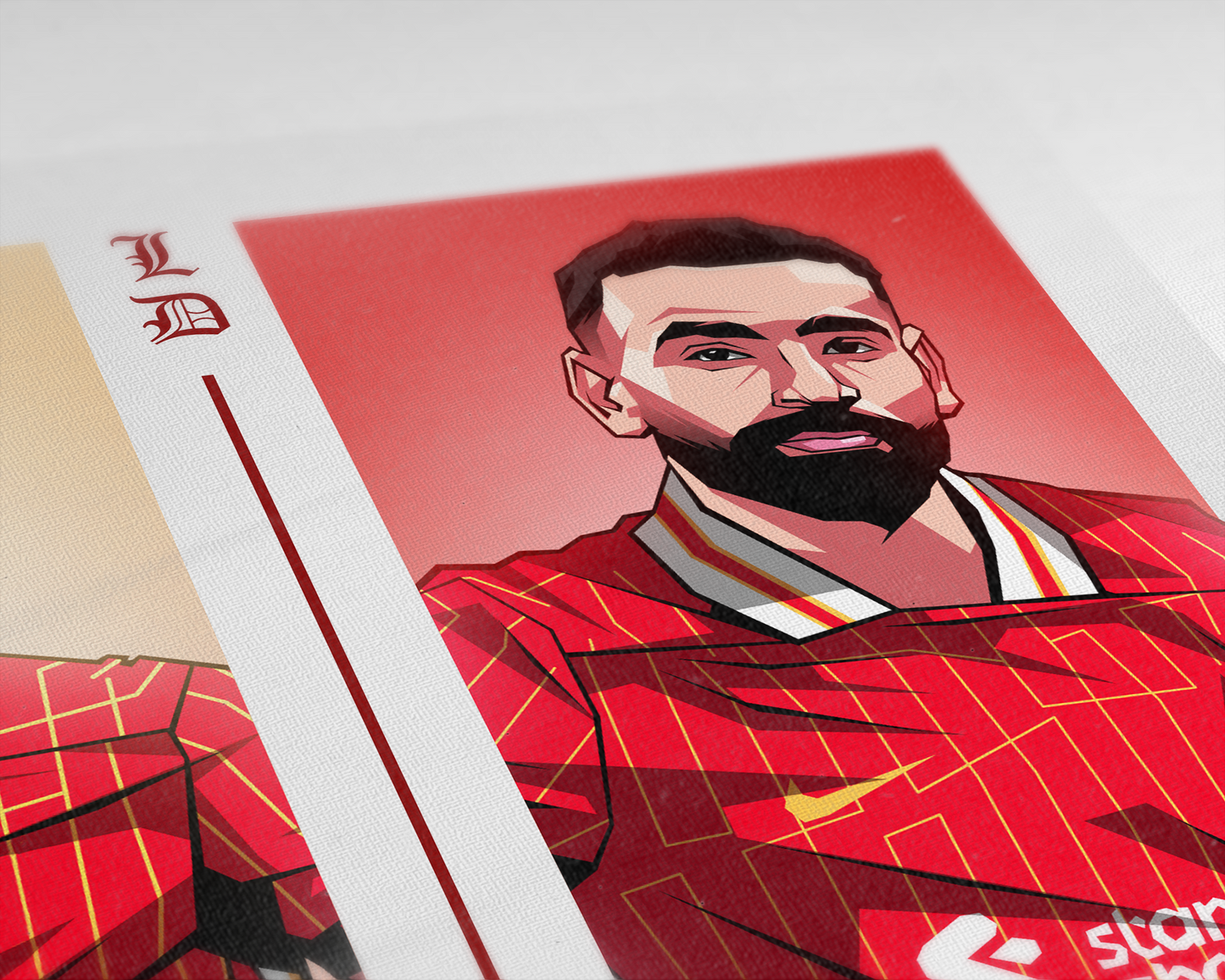 Luis Díaz & Mohamed Salah Duo Perpendicular Art Print