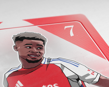 Bukayo Saka Playing Card Art Print
