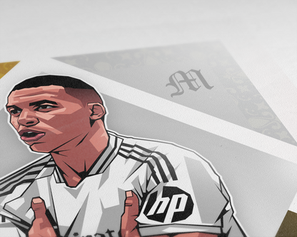 Kylian Mbappé Diamonds Art Print