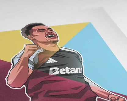Ollie Watkins Geometric Art Print