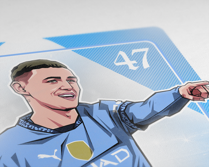 Phil Foden Playing Card Art Print