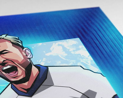 Harry Kane Glass Art Print
