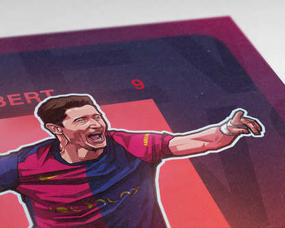 Robert Lewandowski Repeat Art Print