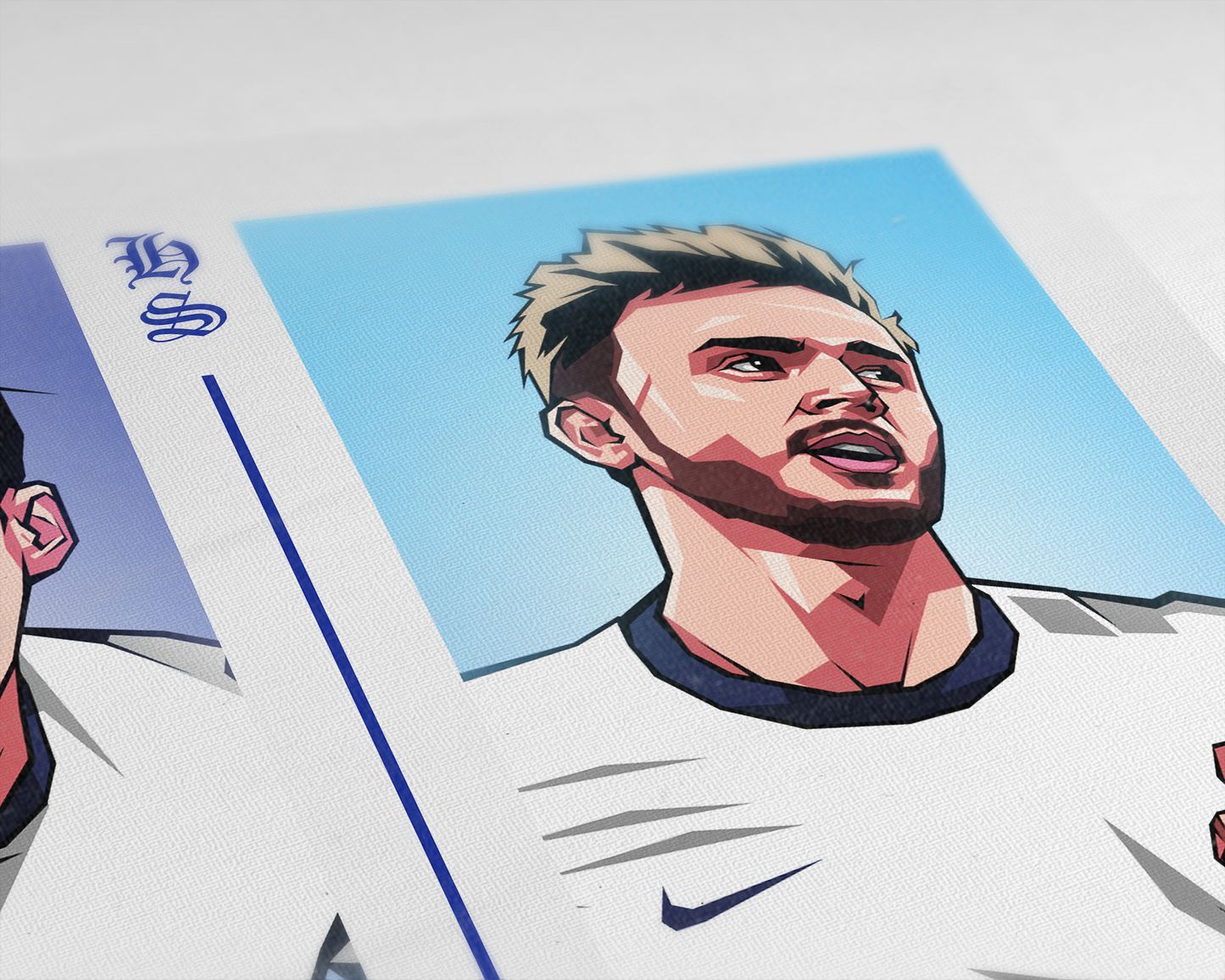 Heung-min Son & James Maddison Duo Perpendicular Art Print