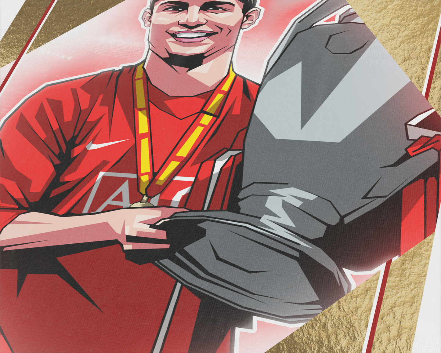 Cristiano Ronaldo Limited Edition Gold Foil Playing Card Art Print