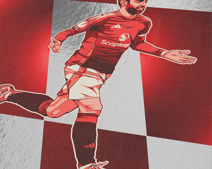 Bruno Fernandes Special Edition Silver Foil Sections Art Print