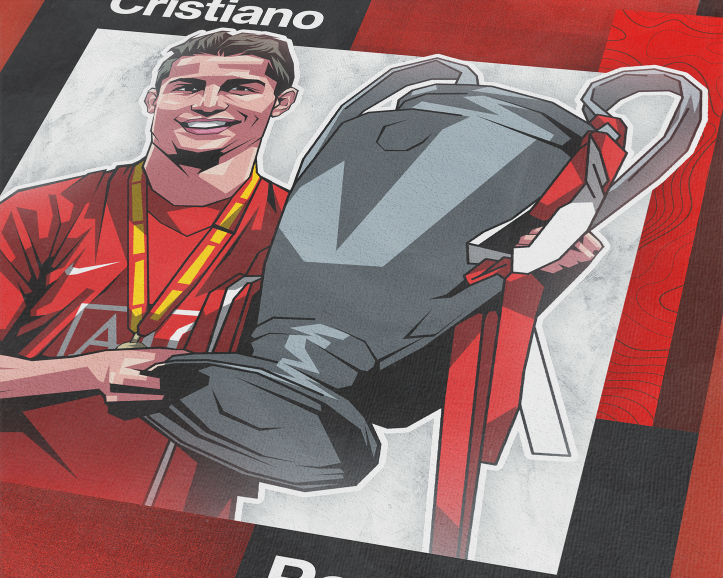 Cristiano Ronaldo Mosaic Art Print