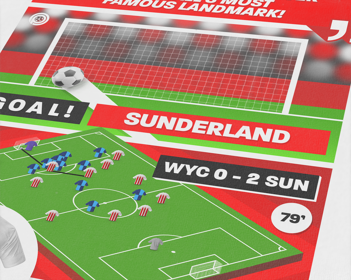 Ross Stewart GOAL vs Wycombe | Art Print | 2021/22 League One Play-Off Final | Sunderland
