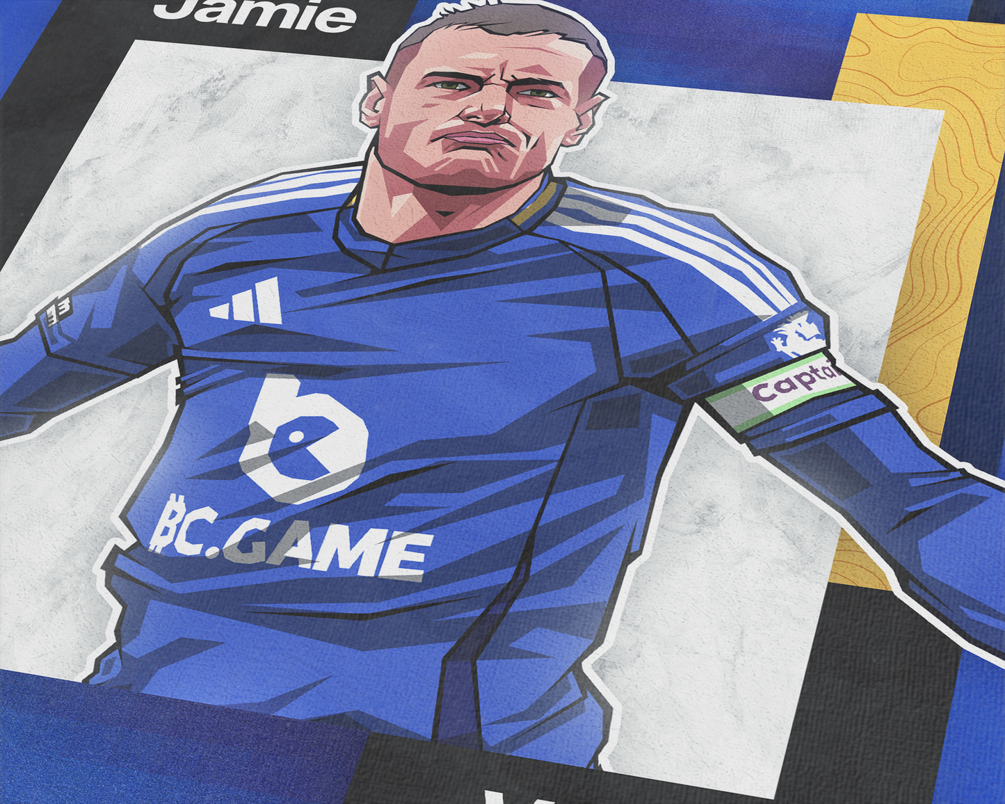Jamie Vardy Mosaic Art Print