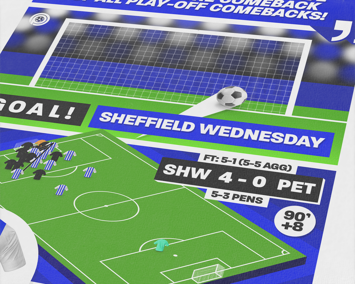 Liam Palmer GOAL vs Peterborough | Art Print | 2022/23 League One Play-Off Semi-Final | Sheffield Wednesday