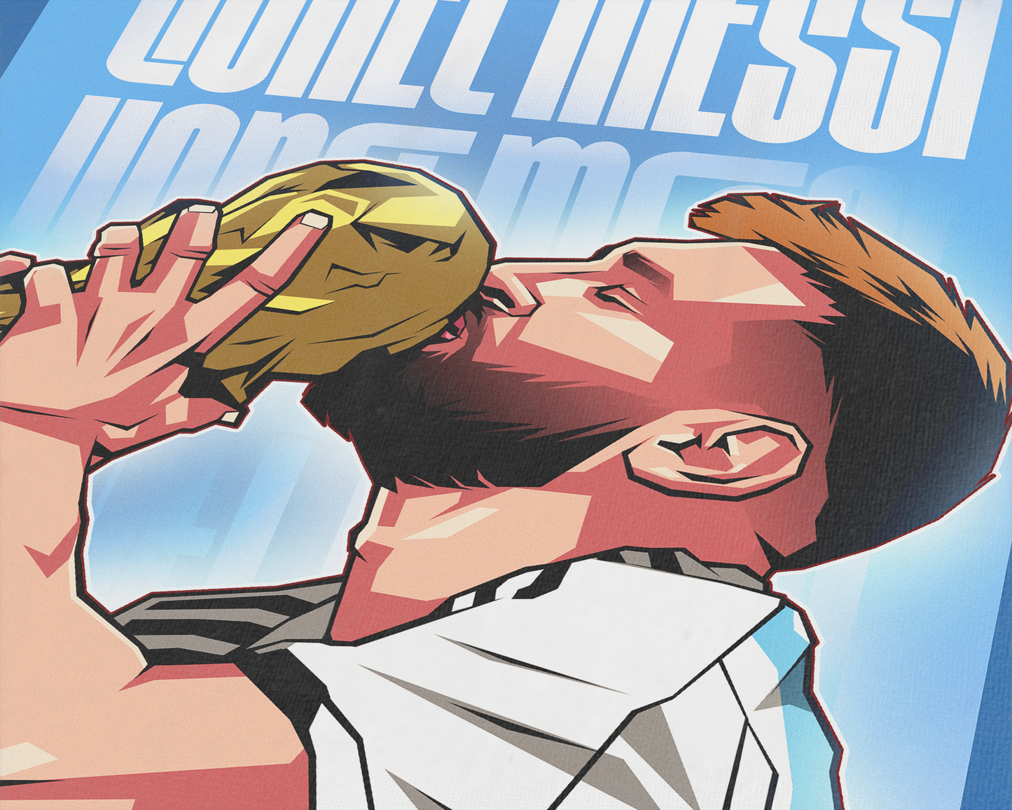 Lionel Messi Glow Art Print