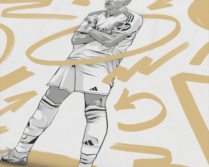 Kylian Mbappé Marker Art Print