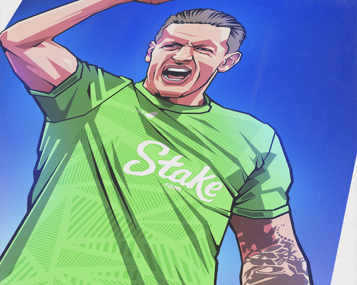 Jordan Pickford Gradient Art Print