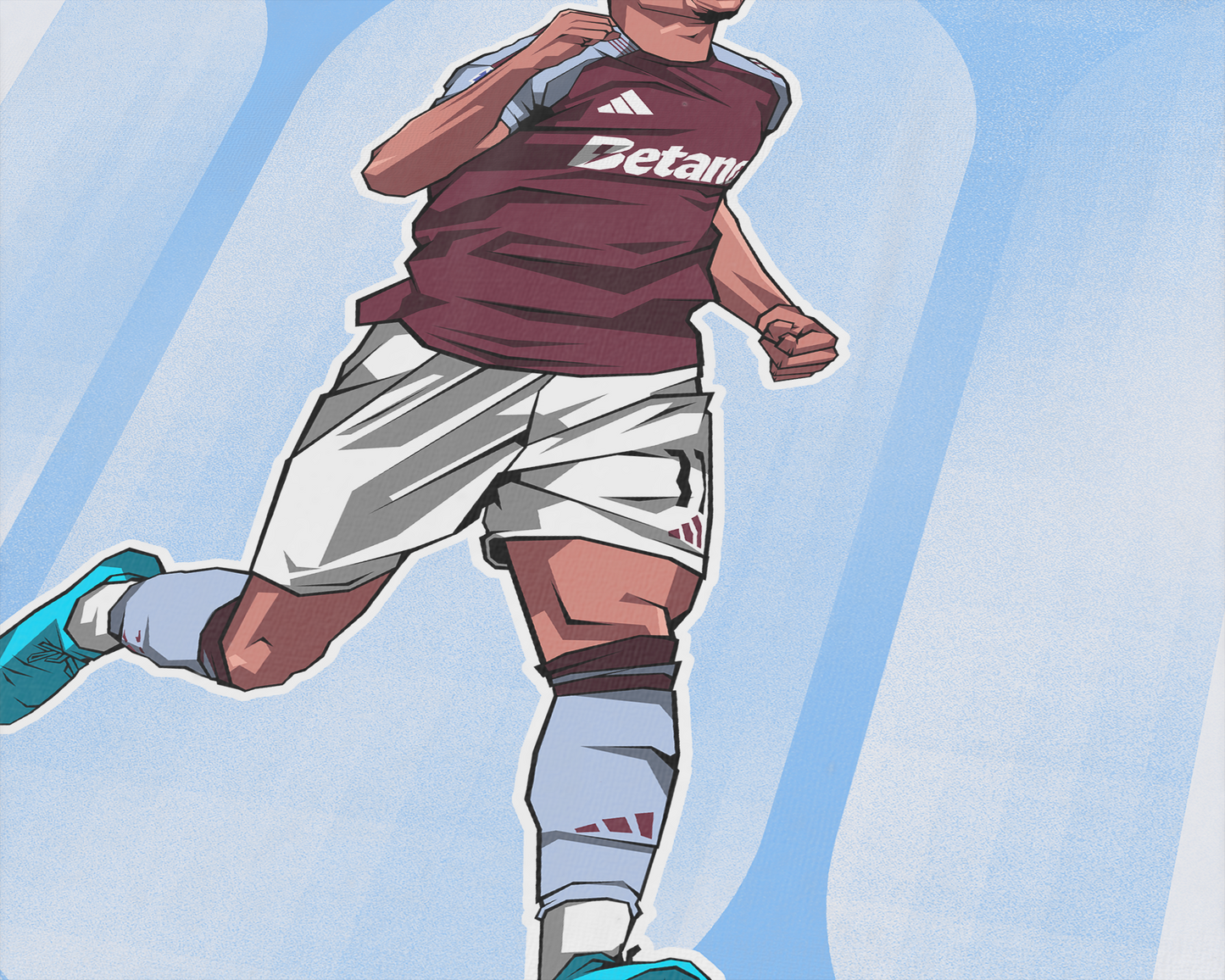 Ollie Watkins Rounded Art Print