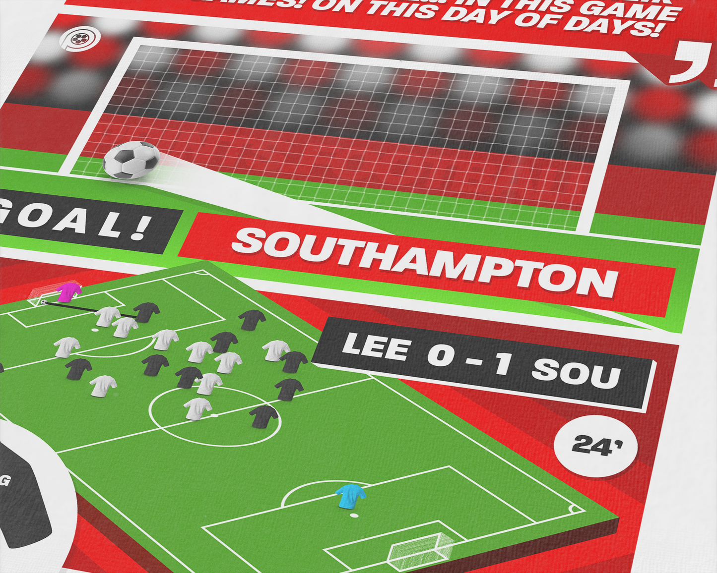 Adam Armstrong GOAL vs Leeds | Art Print | 2023/24 Championship Play-Off Final | Southampton