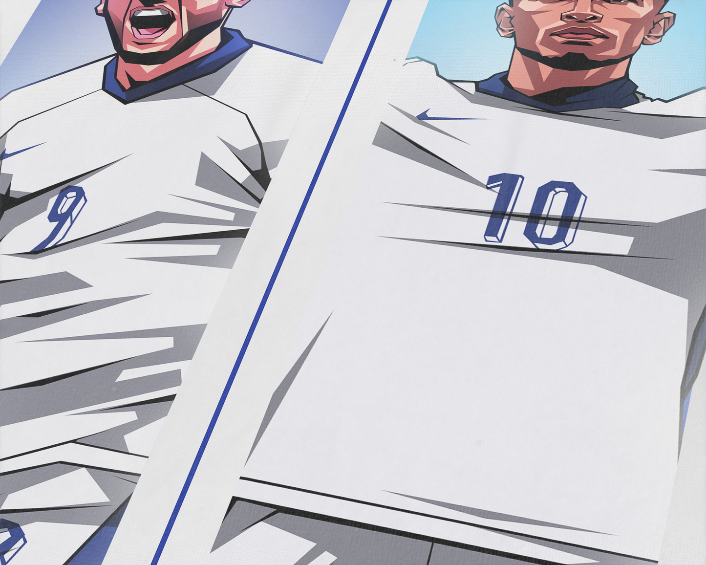 Harry Kane & Jude Bellingham Duo Perpendicular Art Print