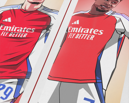 Kai Havertz & Bukayo Saka Duo Perpendicular Art Print