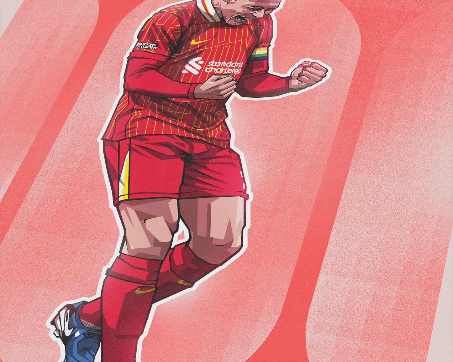 Virgil Van Dijk Rounded Art Print
