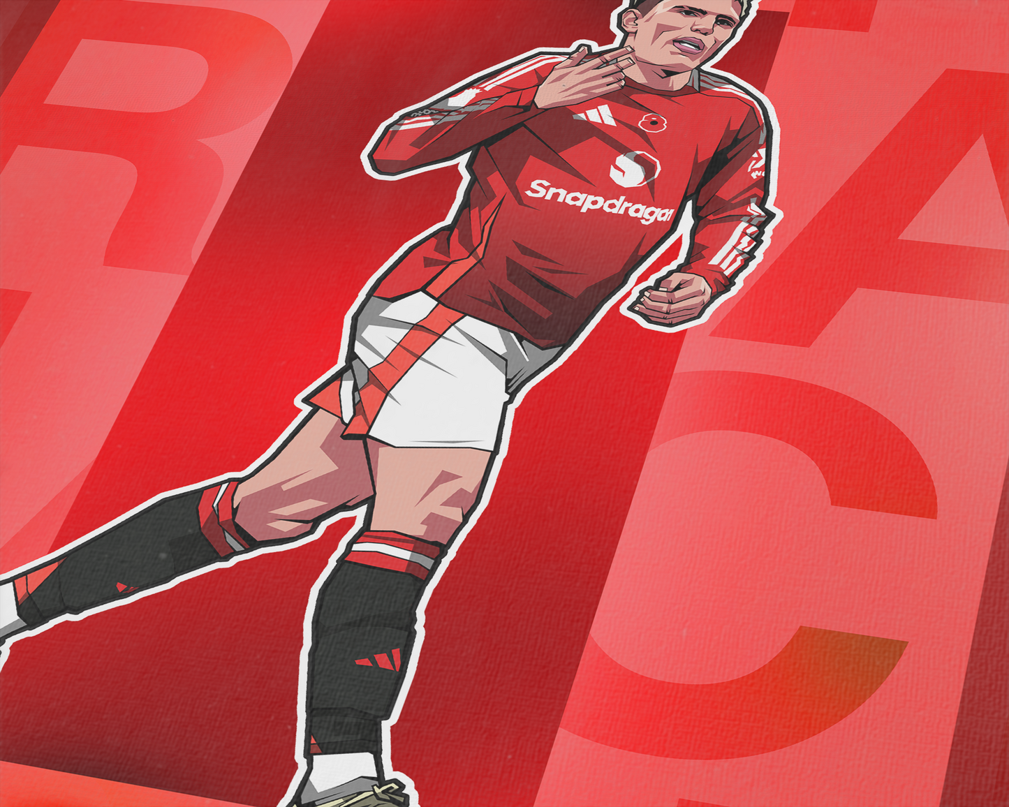 Alejandro Garnacho Repeat Art Print