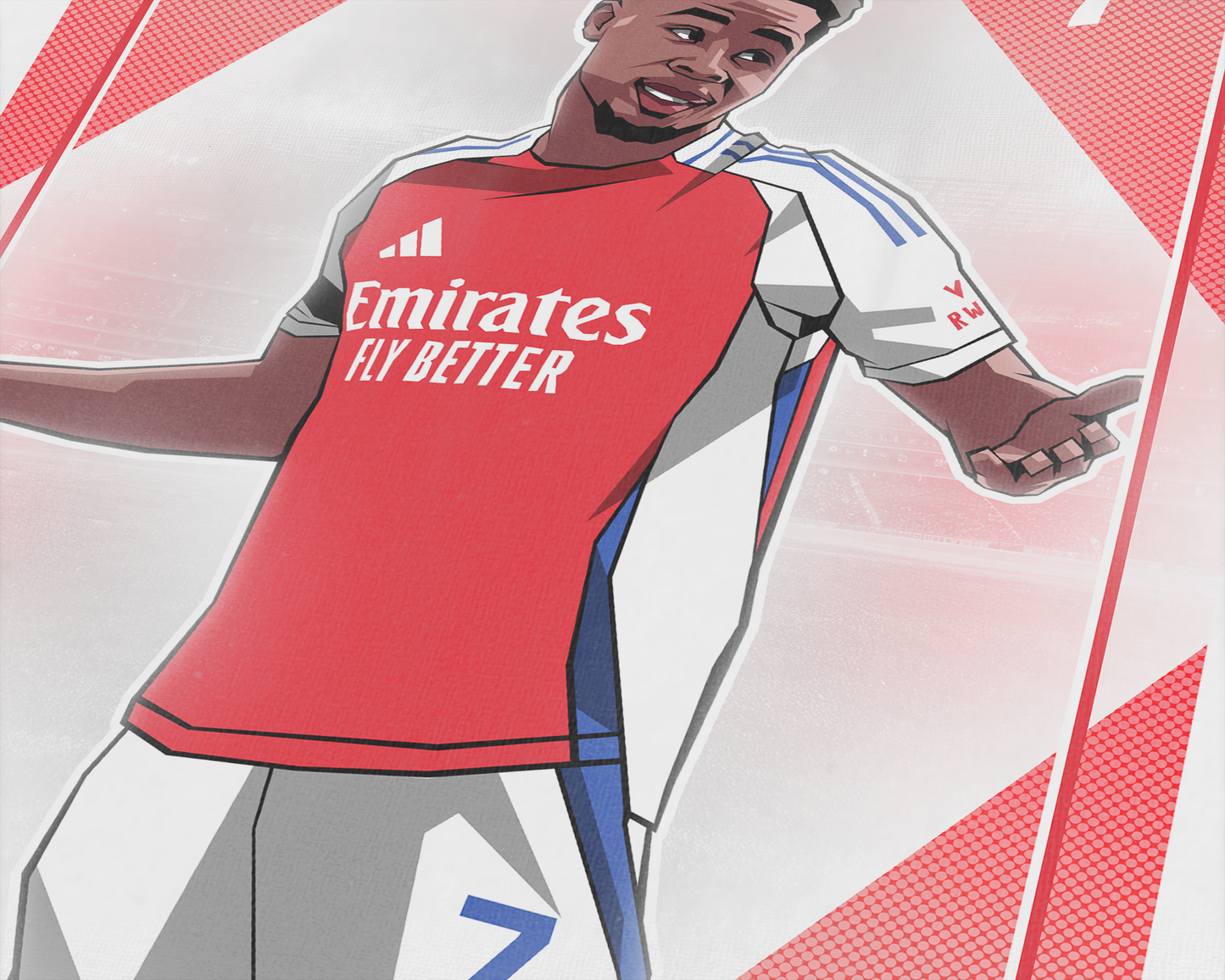 Bukayo Saka Playing Card Art Print