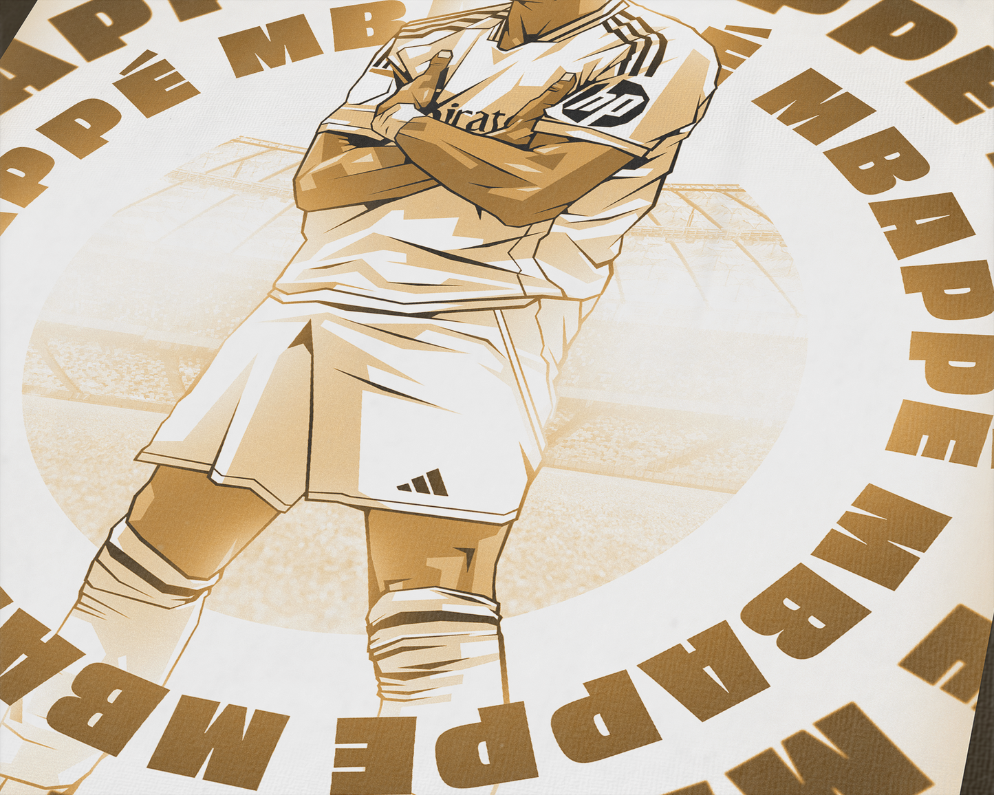 Kylian Mbappé Radial Art Print