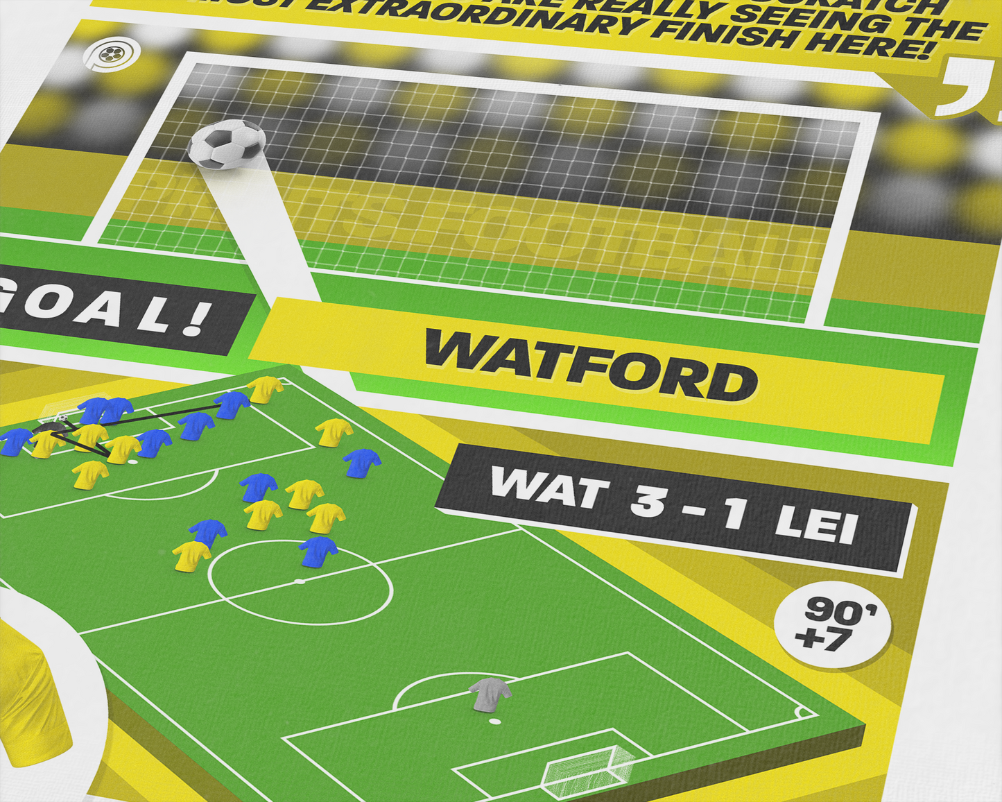 Troy Deeney GOAL vs Leicester | Art Print | 2012/13 Championship Play-Off Semi-Final | Watford