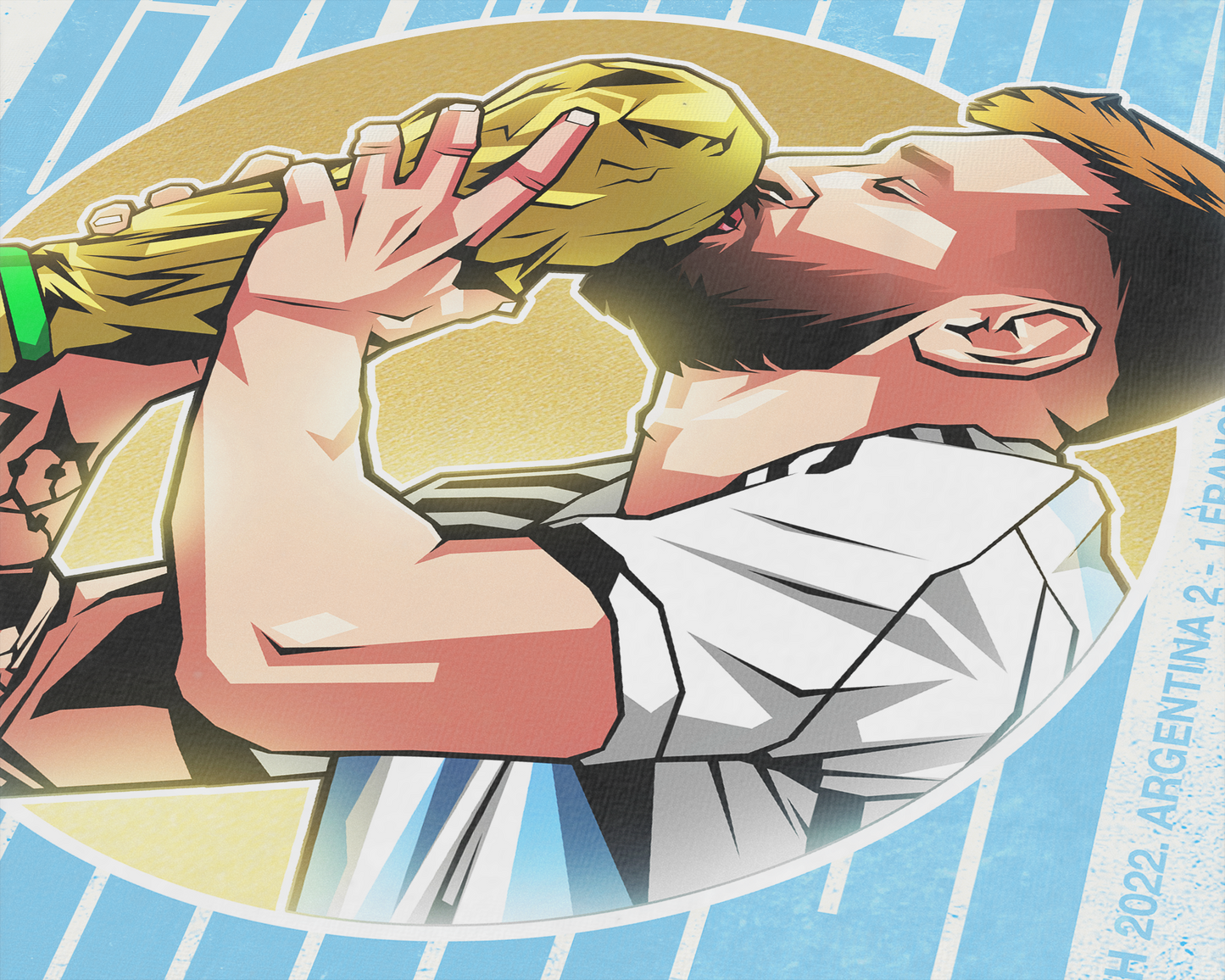 Lionel Messi Golden Art Print